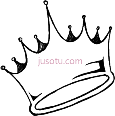 王冠,king queen crown black and white PNG
