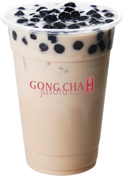 珍珠奶茶,bubble tea gong cha pearl milk PNG