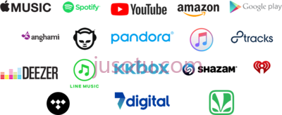 数字音乐发行标识,digital music distribution logos PNG