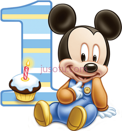 米老鼠,baby mickey 1st birthday PNG
