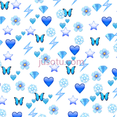 蓝心,blue heart emoji PNG