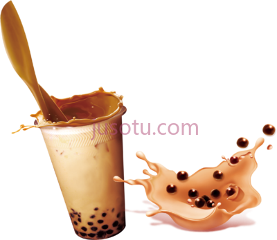 珍珠奶茶,tea pearl milk PNG