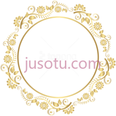 圆形金边框装饰PNG
