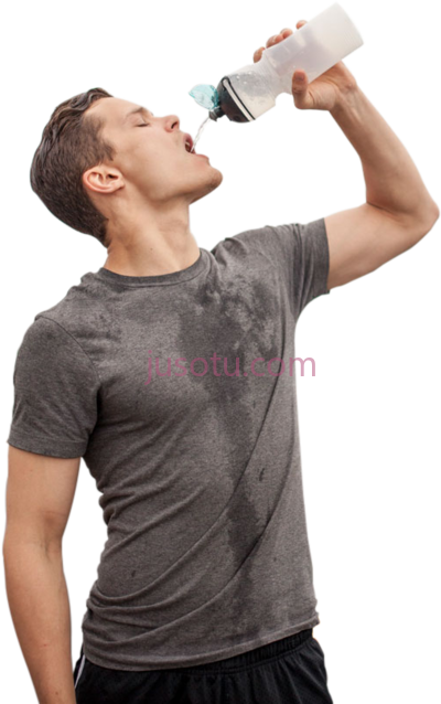 男人喝水,man drink water PNG