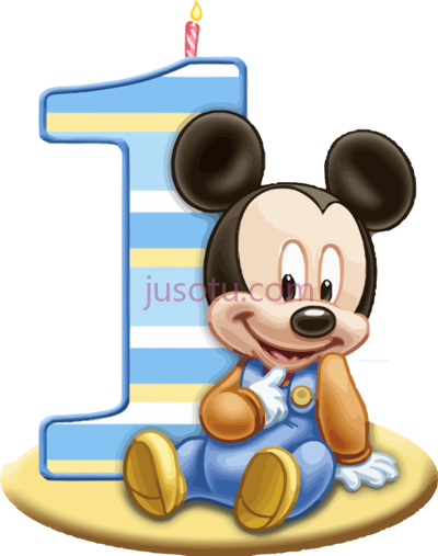 一岁生日快乐男孩米老鼠,happy 1st birthday boy mickey mouse PNG