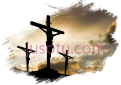 木十字架耶稣PNG