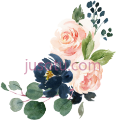 婚礼蓝胭脂花PNG