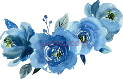 蓝色花,flores azules blue flower azul PNG