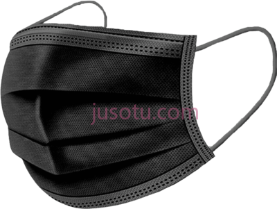 医用口罩,medical mask black face PNG