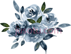 自然蓝花,pastel PNG