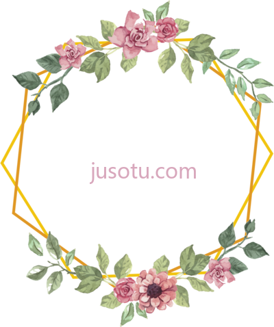 花环,frame gold flowers floral bouquet shape floral geometric PNG