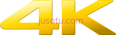 超高清分辨率标志,4k logo PNG
