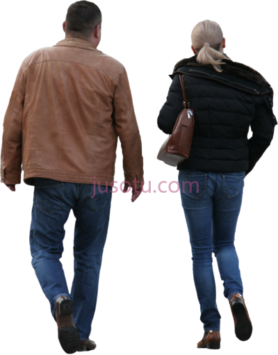 人走出去,couple people walking cut out PNG