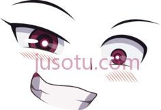 眼睛脸红女孩PNG