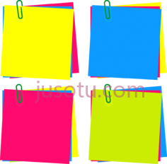 彩色便笺贴纸,postit PNG