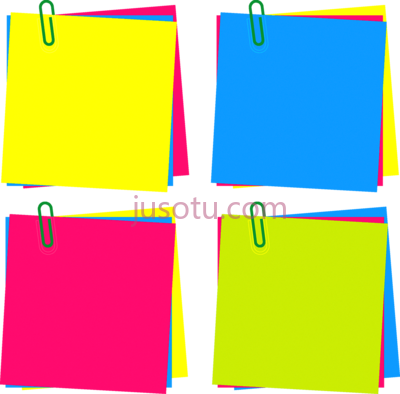 彩色便笺贴纸,post it paper color sticky note PNG
