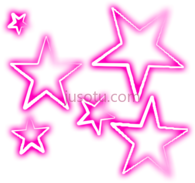 粉红霓虹星,pink neon stars PNG