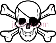 海盗头骨PNG