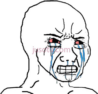 悲伤巨魔脸,troll angry crying meme depressed trendy sad crying face PNG