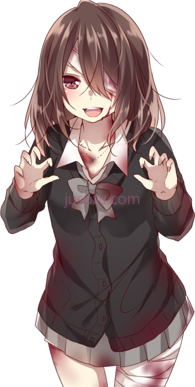 女孩,anime girl kawaii black hair PNG