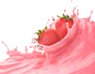 草莓牛奶,splash strawberry milk PNG