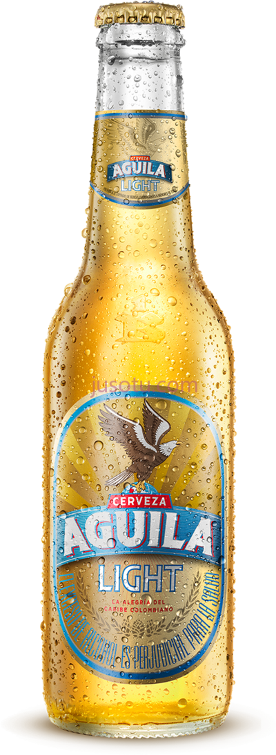 啤酒,botella de aguila light cerveza colombiana PNG