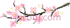 闪亮樱花粉,树枝 PNG