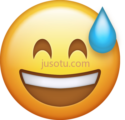流汗,emoji sweat PNG
