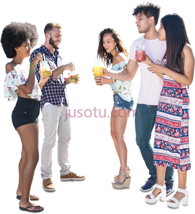 聚会成员说话,party people PNG