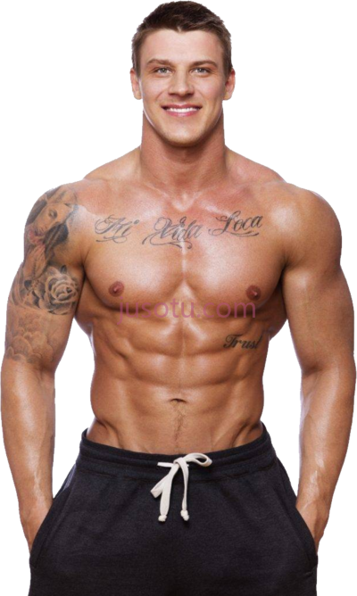 肌肉男,muscle body six pack guy PNG
