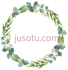 绿叶花环装饰PNG