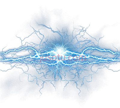 蓝色闪电,blue lightning PNG