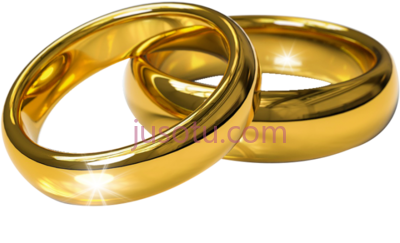 金戒指婚礼,gold ring wedding PNG