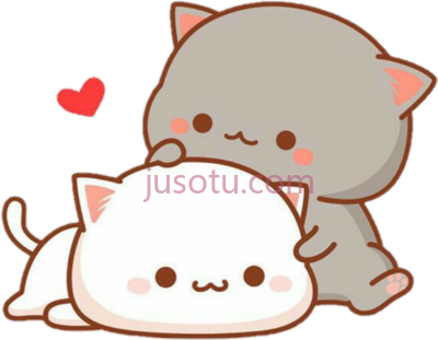 可爱猫,cute cats bff cartoon PNG