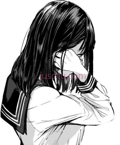 悲伤女孩,sad anime girl cartoon PNG