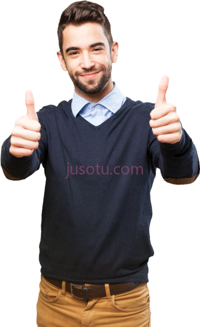 男人竖起大拇指,man thumbs up PNG