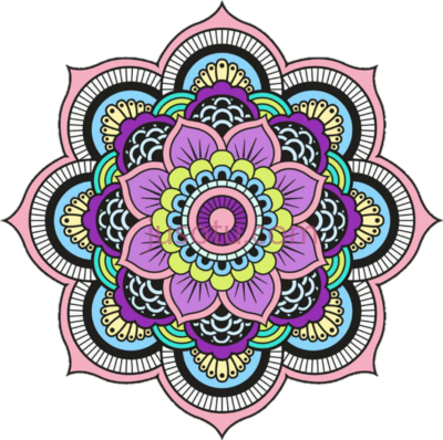 彩色曼荼罗,colorful mandala PNG