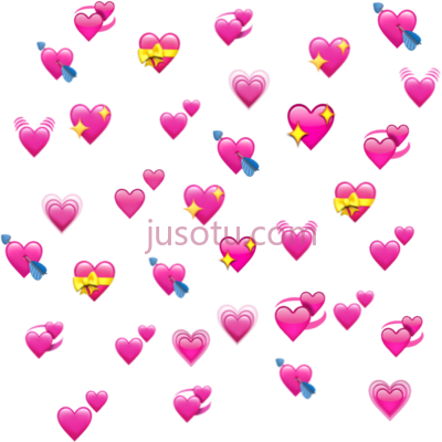 粉红心,heart emoji meme PNG