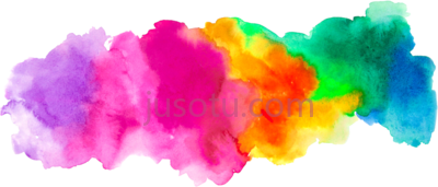 彩虹水彩,rainbow water colours PNG