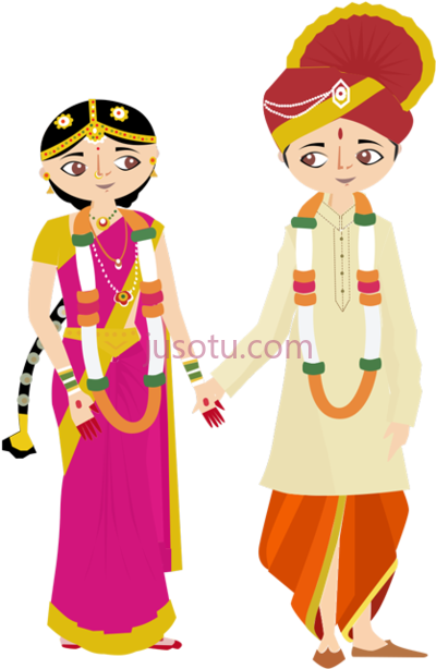 新婚夫妇,hindu wedding couple indian PNG