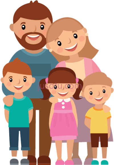 家庭,family cartoon five PNG