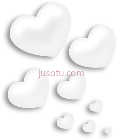 白心,white hearts PNG