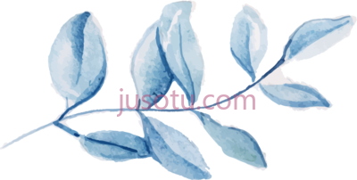 水彩蓝叶,watercolor blue leaf PNG