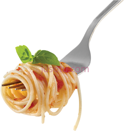 叉子上意大利面,spaghetti pasta on fork PNG