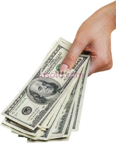 手持货币,hand holding money PNG