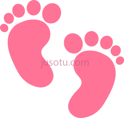 婴儿脚上粉红色脚印,baby feet pink footprints PNG