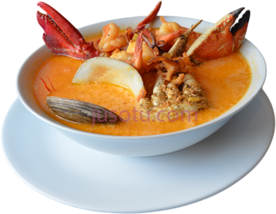海鲜汤,deliciosa sopa de mariscos caldo PNG