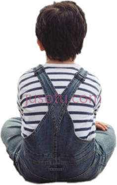 男孩坐,child sitting PNG