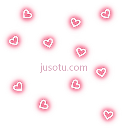 粉红色心闪烁,pink hearts glow neon light pretty neon PNG