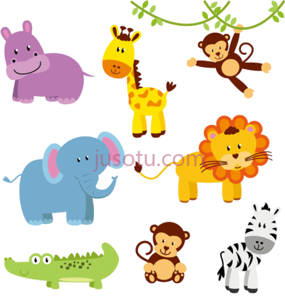 丛林可爱野生动物,jungle zoo northern giraffe cute safari animals PNG